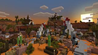 Screenshot of the Minecraft Bedrock Marketplace product Badlands Village created by BLOCKLAB Studios.