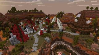 Screenshot of the Minecraft Bedrock Marketplace product Badlands Village created by BLOCKLAB Studios.