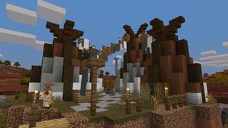 Screenshot of the Minecraft Bedrock Marketplace product Badlands Village created by BLOCKLAB Studios.