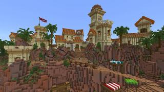 Screenshot of the Minecraft Bedrock Marketplace product Balloon Isle created by BLOCKLAB Studios.