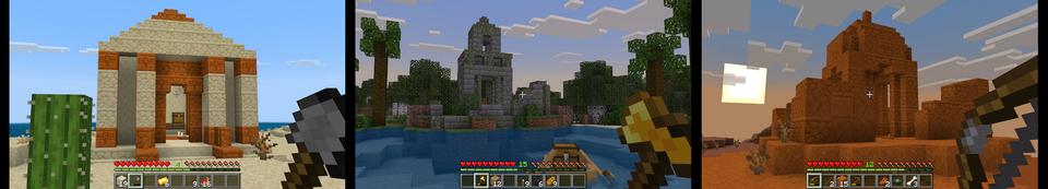 Panorama of the Minecraft Bedrock Marketplace product Basic Structure Generation created by BLOCKLAB Studios.