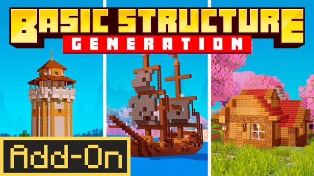 Thumbnail of the Minecraft Bedrock Marketplace product Basic Structure Generation created by BLOCKLAB Studios.
