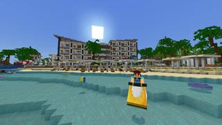 Screenshot of the Minecraft Bedrock Marketplace product Beach Party created by BLOCKLAB Studios.