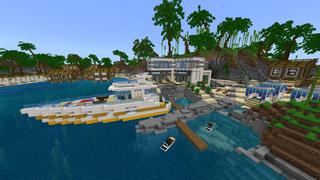 Screenshot of the Minecraft Bedrock Marketplace product Beach Party created by BLOCKLAB Studios.