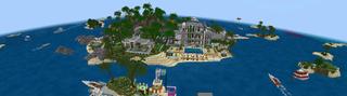 Panorama of the Minecraft Bedrock Marketplace product Billionaire Resort created by BLOCKLAB Studios.