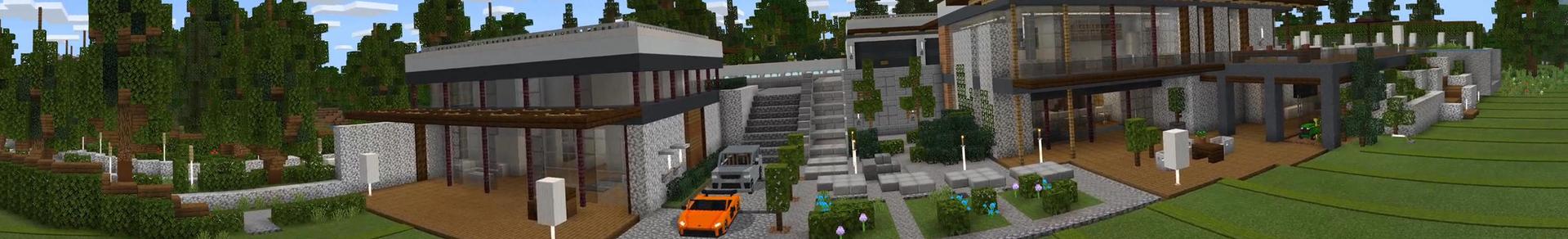 Panorama of the Minecraft Bedrock Marketplace product Billionaires created by BLOCKLAB Studios.