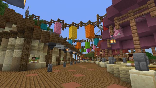 Screenshot of the Minecraft Bedrock Marketplace product Blocky Shores created by BLOCKLAB Studios.