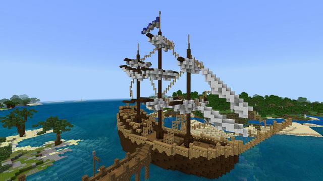 Screenshot of the Minecraft Bedrock Marketplace product Blocky Shores created by BLOCKLAB Studios.
