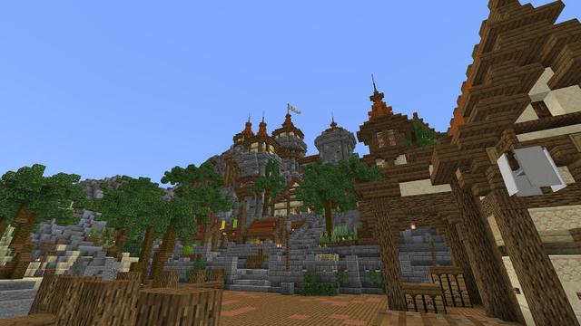 Screenshot of the Minecraft Bedrock Marketplace product Blocky Shores created by BLOCKLAB Studios.