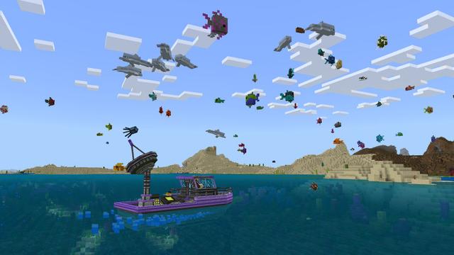 Screenshot of the Minecraft Bedrock Marketplace product Boats++ created by BLOCKLAB Studios.