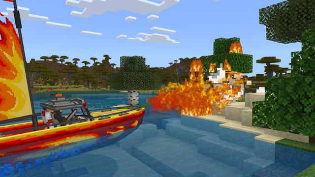 Screenshot of the Minecraft Bedrock Marketplace product Boats++ created by BLOCKLAB Studios.