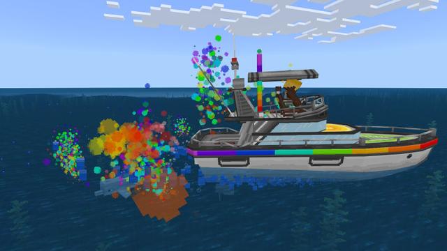 Screenshot of the Minecraft Bedrock Marketplace product Boats++ created by BLOCKLAB Studios.