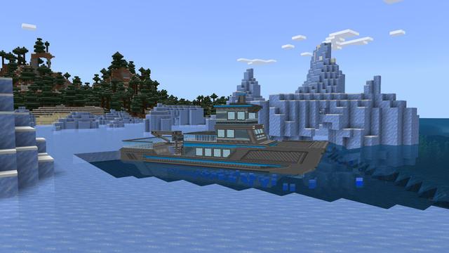 Screenshot of the Minecraft Bedrock Marketplace product Boats++ created by BLOCKLAB Studios.