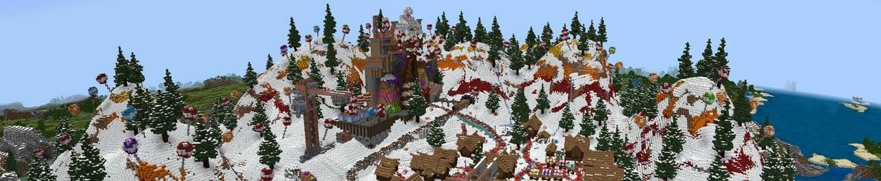 Panorama of the Minecraft Bedrock Marketplace product Candy Factory created by BLOCKLAB Studios.