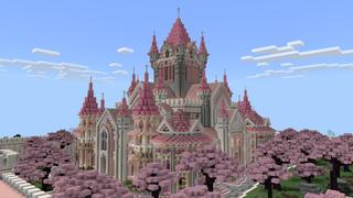 Screenshot of the Minecraft Bedrock Marketplace product Cherry Castle created by BLOCKLAB Studios.