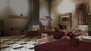 Screenshot of the Minecraft Bedrock Marketplace product Cherry Castle created by BLOCKLAB Studios.