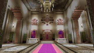 Screenshot of the Minecraft Bedrock Marketplace product Cherry Castle created by BLOCKLAB Studios.