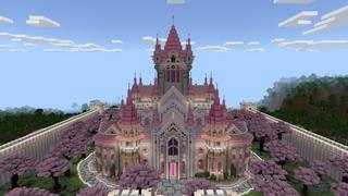 Screenshot of the Minecraft Bedrock Marketplace product Cherry Castle created by BLOCKLAB Studios.