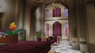 Screenshot of the Minecraft Bedrock Marketplace product Cherry Castle created by BLOCKLAB Studios.