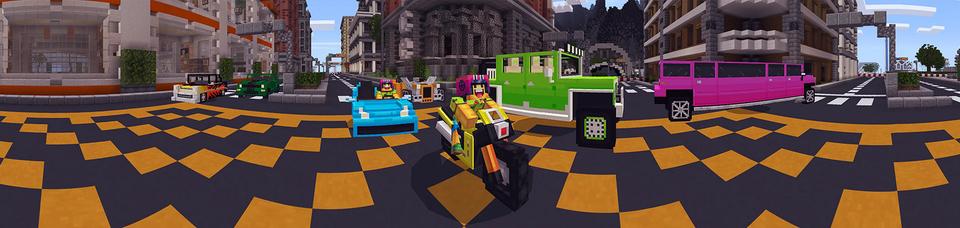 Panorama of the Minecraft Bedrock Marketplace product City Racers created by BLOCKLAB Studios.