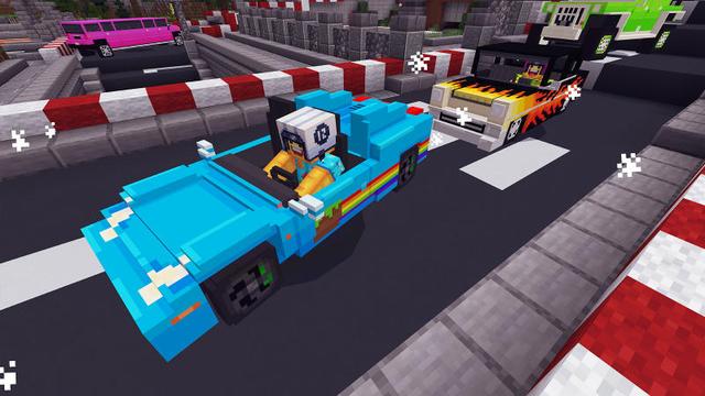 Screenshot of the Minecraft Bedrock Marketplace product City Racers created by BLOCKLAB Studios.