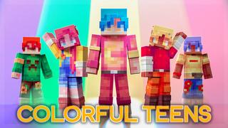 Thumbnail of the Minecraft Bedrock Marketplace product Colorful Teens created by BLOCKLAB Studios.