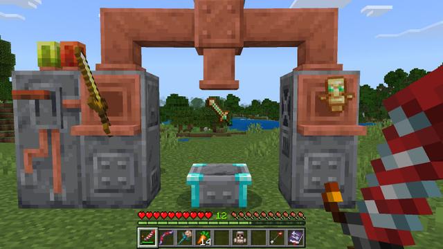 Screenshot of the Minecraft Bedrock Marketplace product Combine Anything [DX] created by BLOCKLAB Studios.
