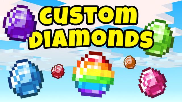 Thumbnail of the Minecraft Bedrock Marketplace product Custom Diamonds created by BLOCKLAB Studios.