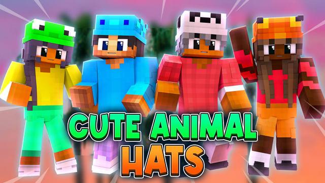 Thumbnail of the Minecraft Bedrock Marketplace product Cute Animal Hats created by BLOCKLAB Studios.