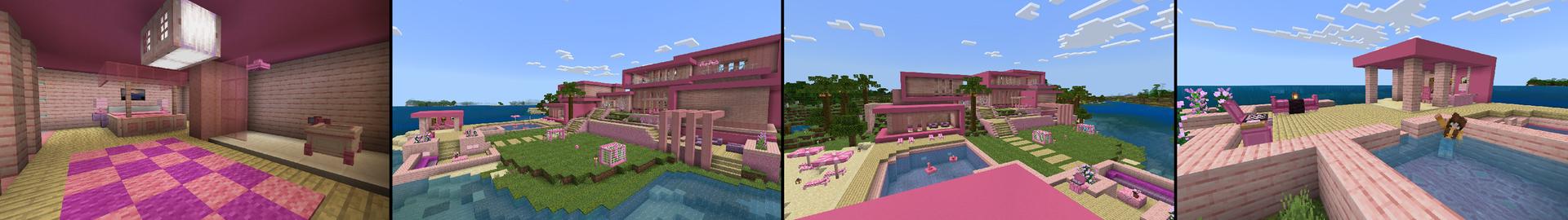 Panorama of the Minecraft Bedrock Marketplace product Cute Dream House created by BLOCKLAB Studios.