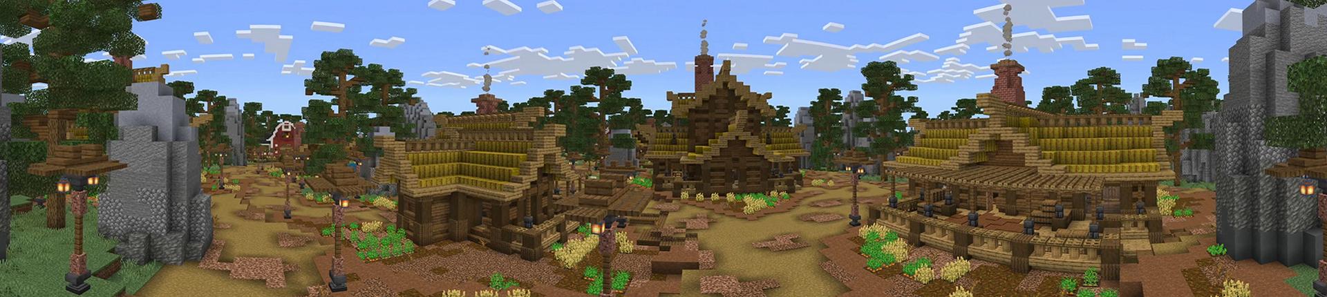 Panorama of the Minecraft Bedrock Marketplace product Cute Farmland created by BLOCKLAB Studios.