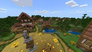 Screenshot of the Minecraft Bedrock Marketplace product Cute Medieval Town created by BLOCKLAB Studios.