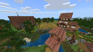Screenshot of the Minecraft Bedrock Marketplace product Cute Medieval Town created by BLOCKLAB Studios.