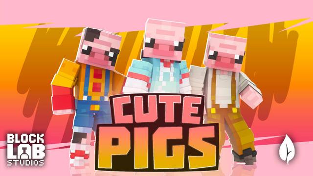 Thumbnail of the Minecraft Bedrock Marketplace product Cute Pigs created by BLOCKLAB Studios.