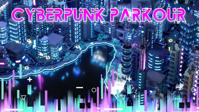 Thumbnail of the Minecraft Bedrock Marketplace product Cyberpunk Parkour created by BLOCKLAB Studios.