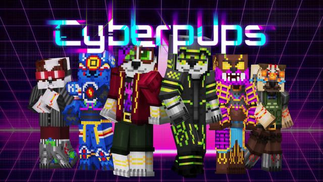 Thumbnail of the Minecraft Bedrock Marketplace product Cyberpups created by BLOCKLAB Studios.