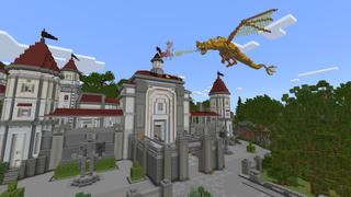 Screenshot of the Minecraft Bedrock Marketplace product Dragon Defense created by BLOCKLAB Studios.