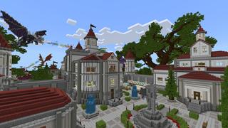 Screenshot of the Minecraft Bedrock Marketplace product Dragon Defense created by BLOCKLAB Studios.