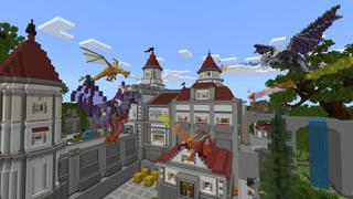 Screenshot of the Minecraft Bedrock Marketplace product Dragon Defense created by BLOCKLAB Studios.