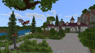 Screenshot of the Minecraft Bedrock Marketplace product Dragon Defense created by BLOCKLAB Studios.