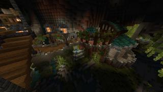Screenshot of the Minecraft Bedrock Marketplace product Epic Cave Village created by BLOCKLAB Studios.