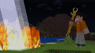 Screenshot of the Minecraft Bedrock Marketplace product Epic Wands created by BLOCKLAB Studios.