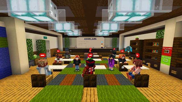 Screenshot of the Minecraft Bedrock Marketplace product Escape The School created by BLOCKLAB Studios.