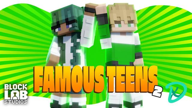 Thumbnail of the Minecraft Bedrock Marketplace product Famous Teens 2 created by BLOCKLAB Studios.