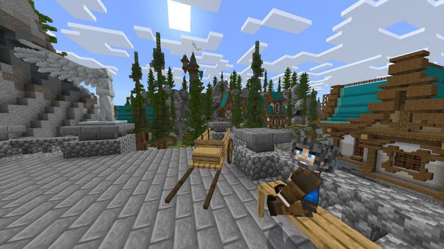 Screenshot of the Minecraft Bedrock Marketplace product Fantasy Island created by BLOCKLAB Studios.