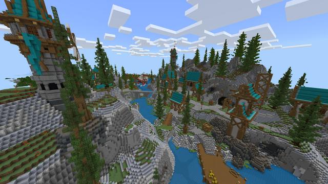 Screenshot of the Minecraft Bedrock Marketplace product Fantasy Island created by BLOCKLAB Studios.