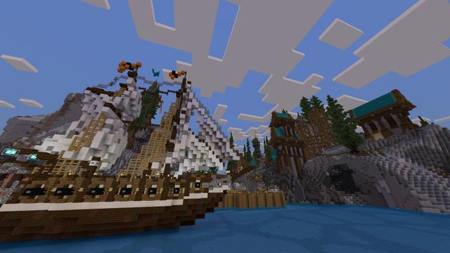 Screenshot of the Minecraft Bedrock Marketplace product Fantasy Island created by BLOCKLAB Studios.