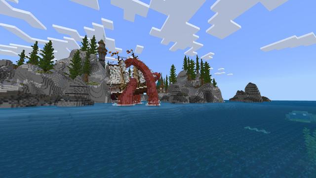 Screenshot of the Minecraft Bedrock Marketplace product Fantasy Island created by BLOCKLAB Studios.