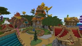 Screenshot of the Minecraft Bedrock Marketplace product Flower Island created by BLOCKLAB Studios.