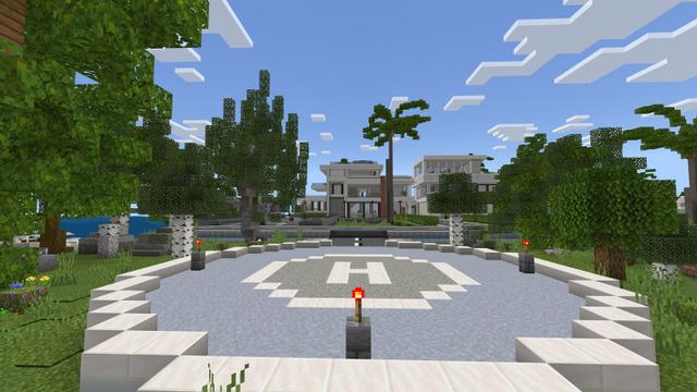 Screenshot of the Minecraft Bedrock Marketplace product Funny Modern Mansion created by BLOCKLAB Studios.